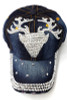 Fashion denim cap deer design in bling stones