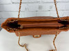Camel Quilted Chain Handbag Front Pocket Zipper Closure Very Large Bag, Exquisite Luxurious Head Turning Handbag