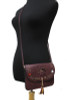 Flower Tassel Crossbody Burgundy