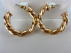 Gold Plated earring bold twisted style