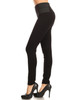 Premium Black high waist skinny pants with elastic panels on the side, S-3X
