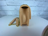 Khaki Peach quilted shoulder bag gold chain lozenge pattern embossed shoulder bag medium size bag  8.7 X 5.9 X 2.8