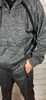 Men's gray and black premium quality hooded track suit/jogger set.