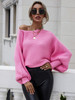 Perfectly Pink Elegant Long Sleeve Sweater,  Soft lite Fabric Loose Fit Elegant Sleeves.
