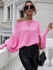 Perfectly Pink Elegant Long Sleeve Sweater,  Soft lite Fabric Loose Fit Elegant Sleeves.