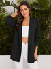 Black Classic Elegant Suit Jacket Top