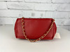 Red quilted chain handbag large size 11.4 X 7.9 X 4.7 inch