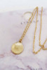 Hammered gold coin necklace
