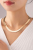 High quality brass herringbone chain necklace