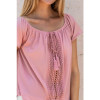 Pink blouse with tassel XS - XXL