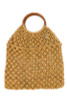 Wood handle Crochet  bag 13 inches wide by 15 inches high