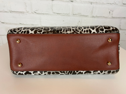 Black leopard croc 3-in-1 tote, satchel & clutch