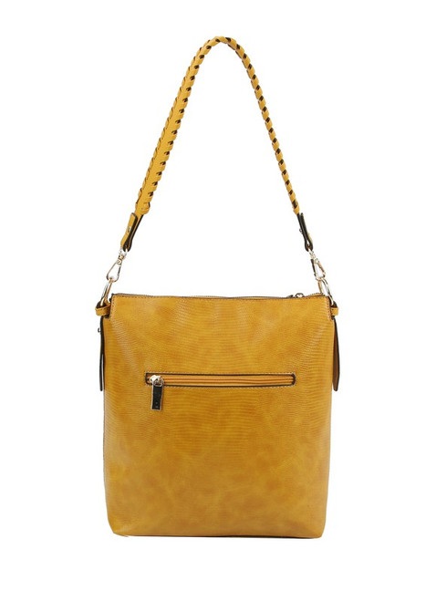 Mustard yellow Shoulder bag with wallet set
