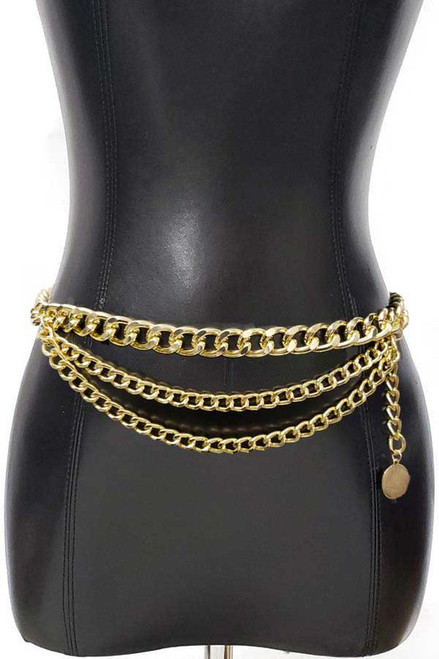 Layered Fashion Metal Chain BELT 45"