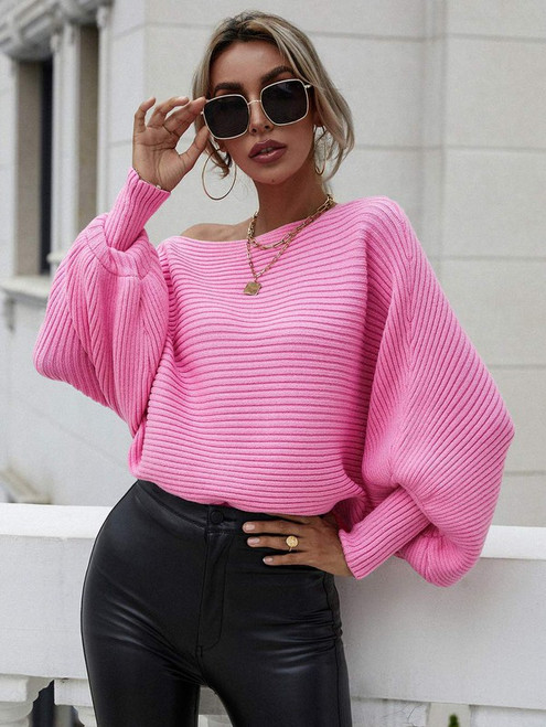 Perfectly Pink Elegant Long Sleeve Sweater,  Soft lite Fabric Loose Fit Elegant Sleeves.