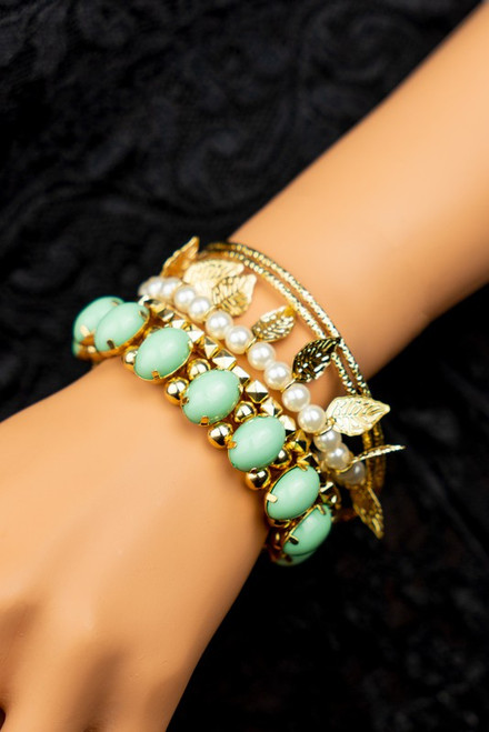 Set of five bracelets