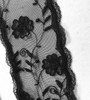 Prayer Veil - Black Lace - Floral Medley - 3 1/2" - Straight