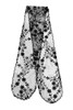 Prayer Veil - Black Lace - Cherry Blossoms - 3 1/4" - Straight