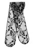 Prayer Veil - Black Lace - Cherry Blossoms - 3 1/4" - Chapel