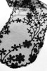 Prayer Veil - Black Lace - Cherry Blossoms - 3 1/4" - Chapel