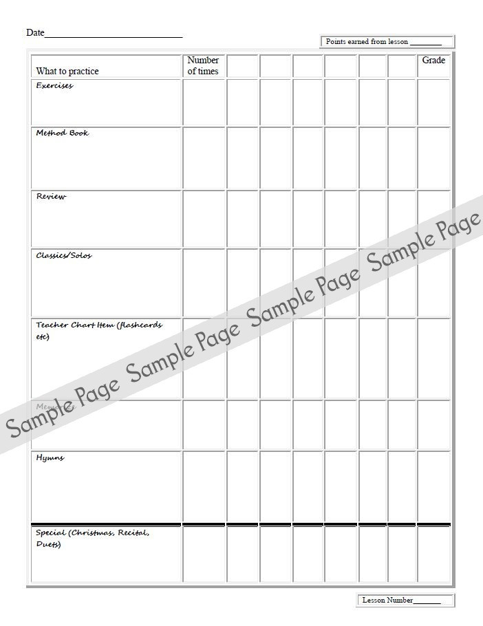 Precious Piano - Practice Notebook - 100 LESSONS - Melt the Heart