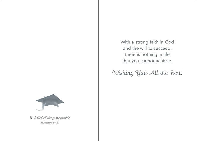 1Up Greetings Religiöse Graduationskarte – 12,7x19,1 Cm, Mit Umschlag