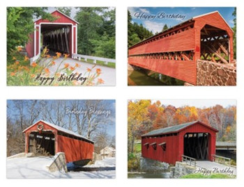 KJV Boxed Cards -Birthday, Covered Bridges