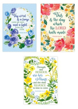 KJV Boxed Cards -Birthday, Floral Scriptures