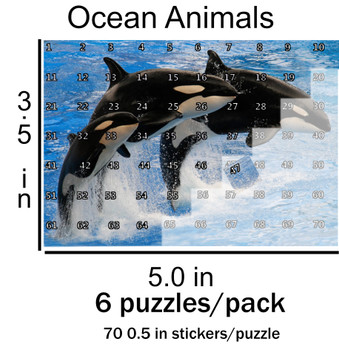 Sticker Puzzles- Ocean Animals, Set of 6
