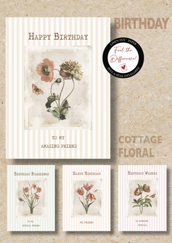 KJV Boxed Cards - Birthday, Cottage Floral by Heartwarming Thoughts