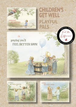 KJV Boxed Cards - Children's Get Well, Playful Pals by Heartwarming Thoughts