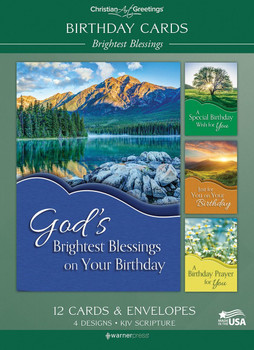 KJV Boxed Cards - Birthday, Brightest Blessings