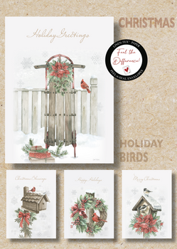 KJV Boxed Cards - Christmas, Holiday Birds by Heartwarming Thoughts