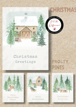 KJV Boxed Cards - Christmas, Frosty Pines by Heartwarming Thoughts