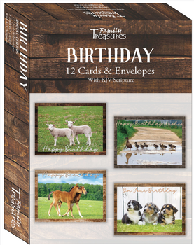KJV Boxed Cards - Birthday, Animal Friends by Family Treasures
