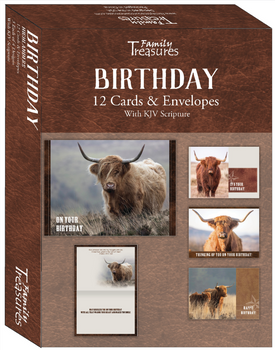 KJV Boxed Cards - Birthday, Highlanders by Family Treasures