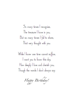 To the One I Cherish  - 5" x 7" KJV Greeting Card