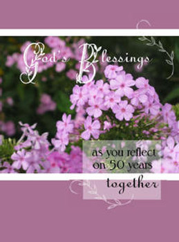 God's Blessings - 50 Years - 5" x 7" KJV Greeting Card