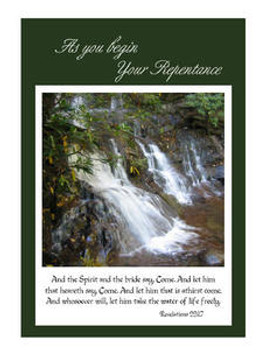 As you Begin Your Repentance - 5" x 7" KJV Greeting Card