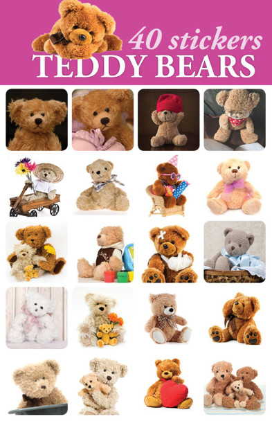 Teddy Bear Stickers - 2 sheets