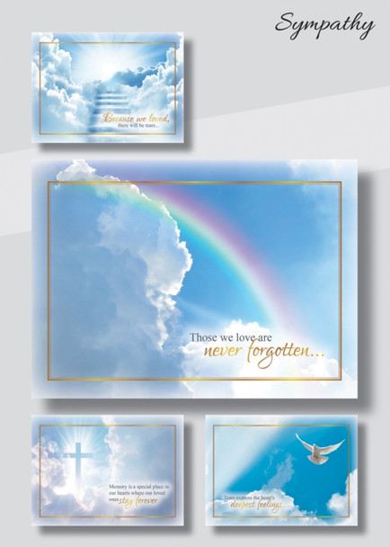KJV Boxed Cards - Sympathy, Beyond the Clouds (2022) by Heartwarming Thoughts