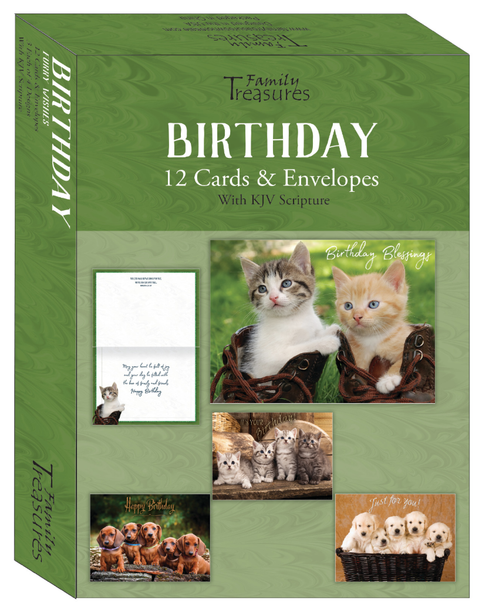 KJV Boxed Cards -Birthday, Furry Wishes  by Family Treasures