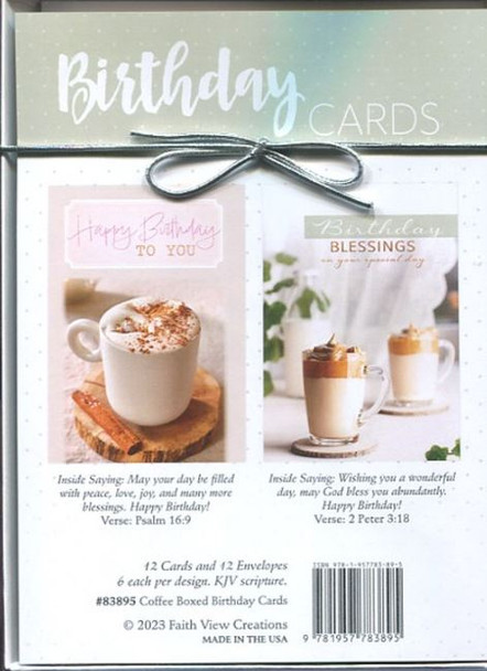 Boxed Cards - Birthday, Coffee 