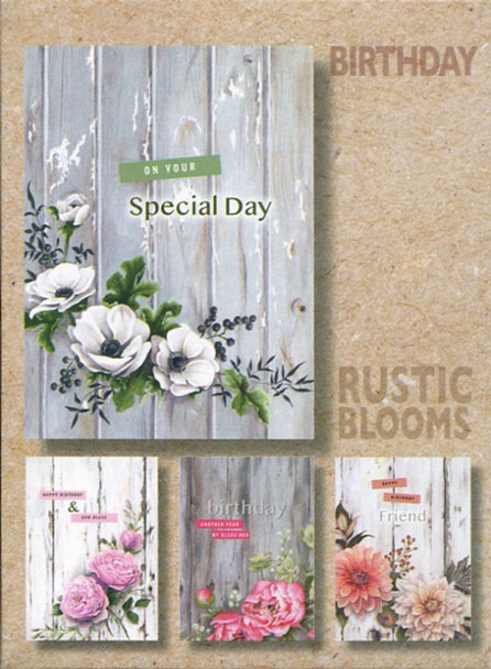 KJV Boxed Cards - Birthday, Rustic Blooms by Heartwarming Thoughts