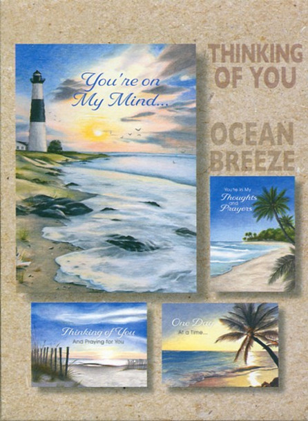 KJV Boxed Cards - Thinking of You, Ocean Breeze by Heartwarming Thoughts