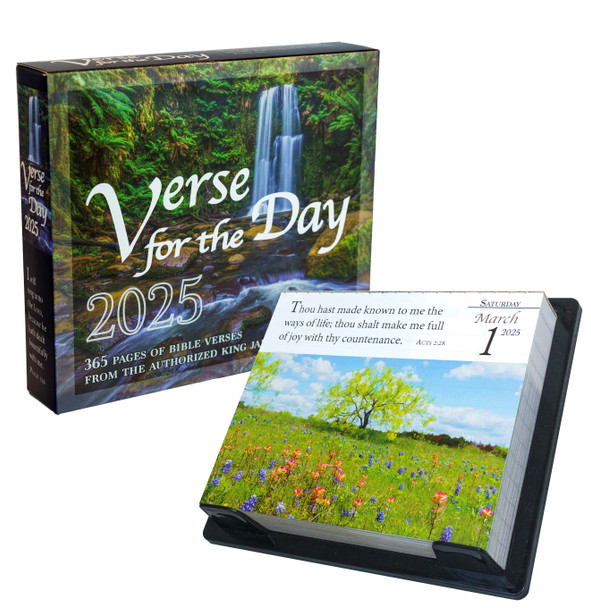 Verse for the Day - 2025 Daily Bible Calendar, 365 Pages with KJV Scripture