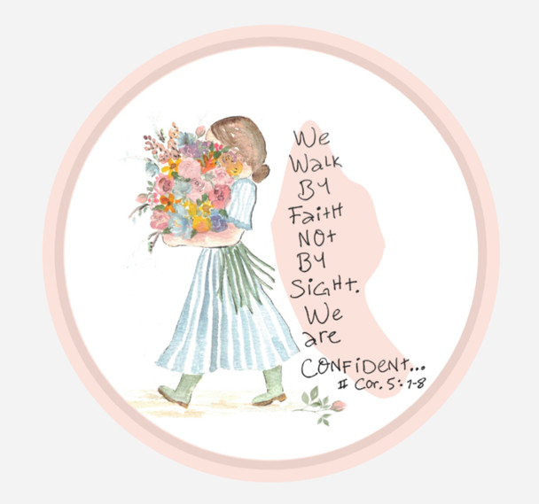 We Walk By Faith Not By Sight Vinyl Sticker - by Windfall Creek