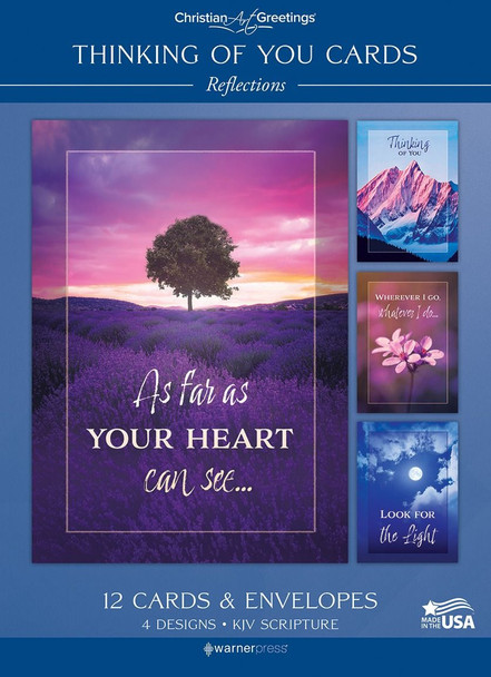 KJV Boxed Cards - Thinking of You, Reflections by Christian Art Greetings