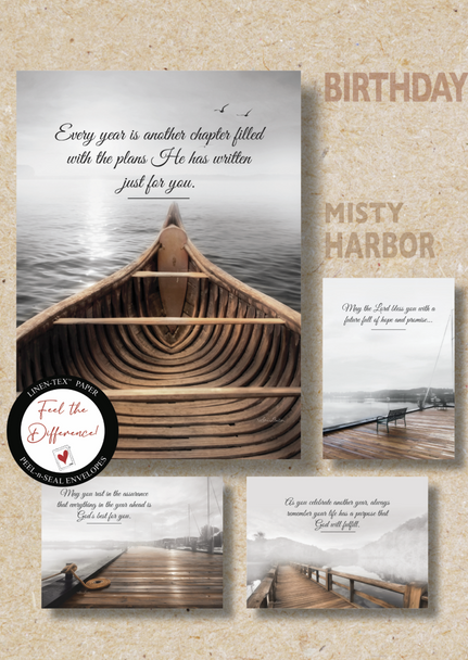 KJV Boxed Cards - Birthday, Misty Harbor by Heartwarming Thoughts