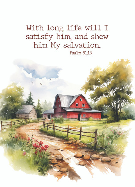 KJV Boxed Cards - Birthday, The Old Homestead by Heartwarming Thoughts